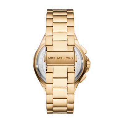 Stainless Lennox Gold-Tone Watch - MK8989 Chronograph Station Watch Kors Steel - Michael