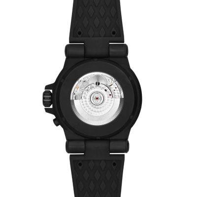 Michael Kors Dylan Automatic Black Silicone Watch