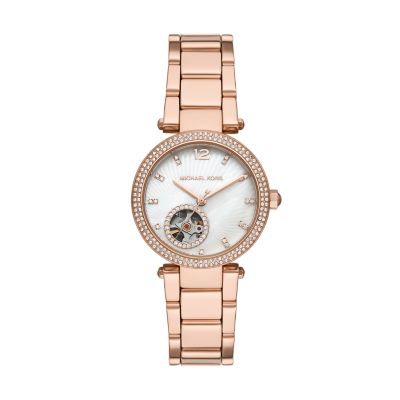 Parker rose gold on sale michael kors watch