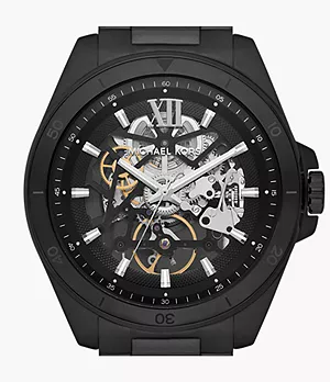 Michael Kors Brecken Automatic Black Stainless Steel Watch