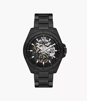 Michael Kors Brecken Automatic Black Stainless Steel Watch