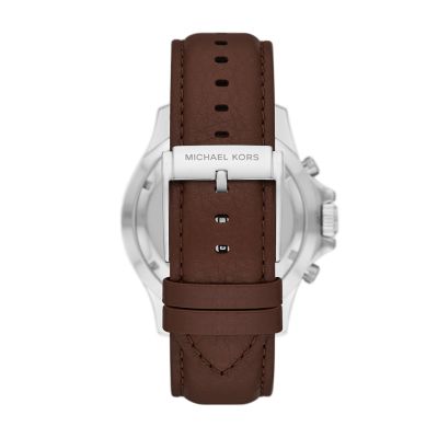 Michael Kors Everest Chronograph Chocolate Leather Watch MK9054