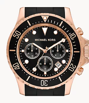 Michael Kors Uhr Chronograph Everest Edelstahl Silikon schwarz