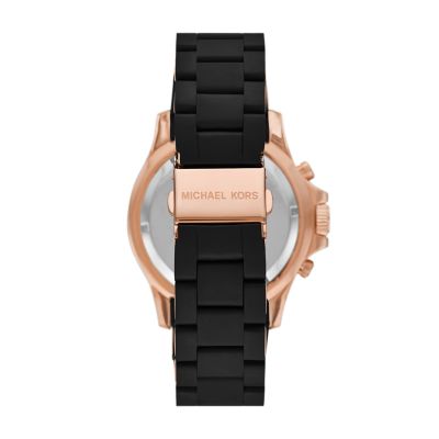 Michael Kors Uhr Chronograph Everest Edelstahl Silikon schwarz 