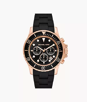 Michael Kors Uhr Chronograph Everest Edelstahl Silikon schwarz