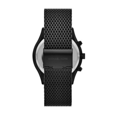 Michael Kors Slim Runway Chronograph Black Stainless Steel Mesh Watch -  MK9060 - Watch Station | Quarzuhren