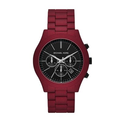 Michael kors slim store runway red watch