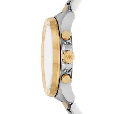コルチンMK Oversized Maren Gold-Tone and Metallic Crocodile Embossed