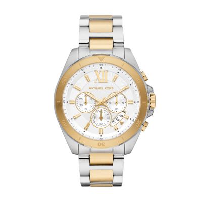 Michael Kors Brecken Chronograph Two Tone Stainless Steel Watch