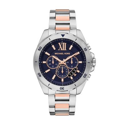 Michael Kors Brecken Chronograph Two Tone Stainless Steel Watch