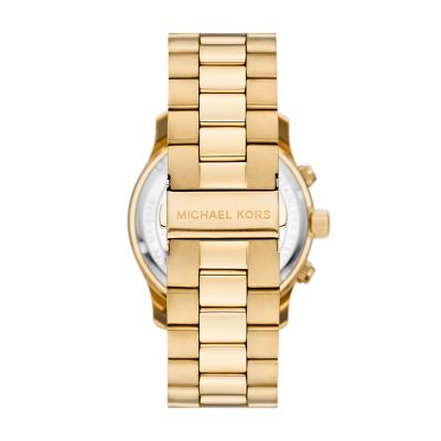 Michael Runway Watch Chronograph - MK9074 Gold-Tone Watch Stainless - Kors Station Steel