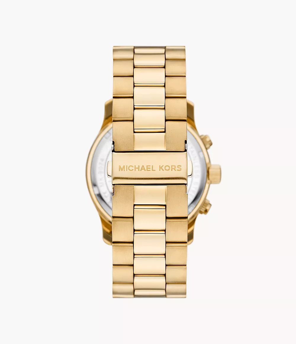 Michael Kors Runway Chronograph Gold-Tone Stainless Steel Watch - MK9074 -  Watch Station