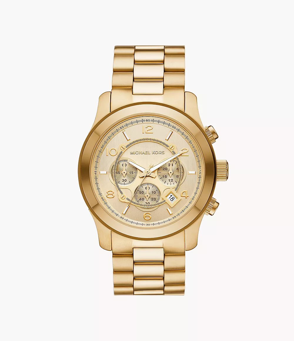Michael Kors Men’s Michael Kors Runway Chronograph Gold-Tone Stainless Steel Watch
