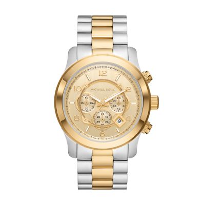 Michael Kors Men's Runway Chronograph Two-Tone Stainless Steel Watch - Gold / Silver