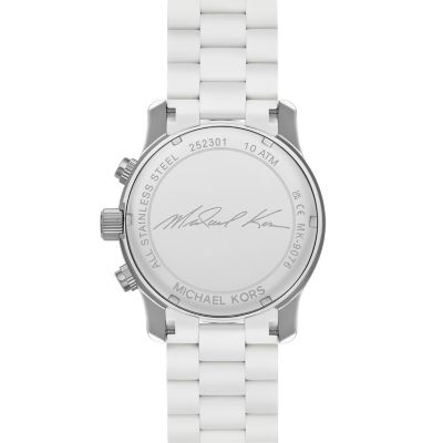 Michael kors shop white runway watch