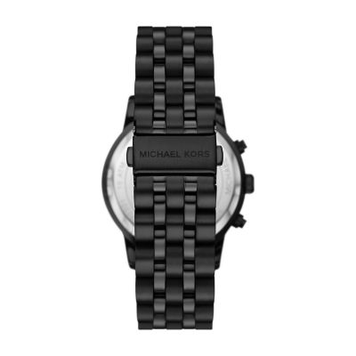 Michael Kors Watch Watch Steel - - Stainless MK9089 Station Black Chronograph Hutton