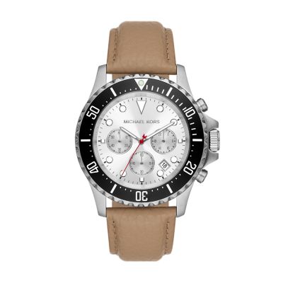 Mk discount leather watch