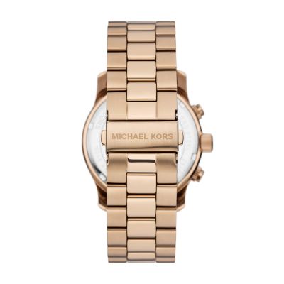 Michael Kors Runway Chronograph Beige Gold-Tone Stainless Steel Watch -  MK9106 - Watch Station