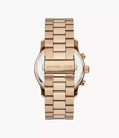 Michael Kors Runway Chronograph Beige Gold-Tone Stainless Steel Watch -  MK9106 - Watch Station