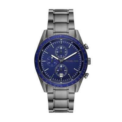 Michael Kors Men's Accelerator Chronograph Gunmetal Stainless Steel Watch - Gunmetal