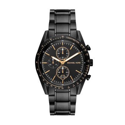 All black michael kors watch men's best sale