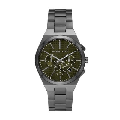 Michael Kors Men's Lennox Chronograph Gunmetal Stainless Steel Watch - Gunmetal