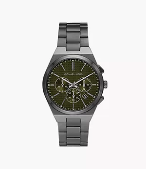 Michael Kors Lennox Chronograph Gunmetal Stainless Steel Watch