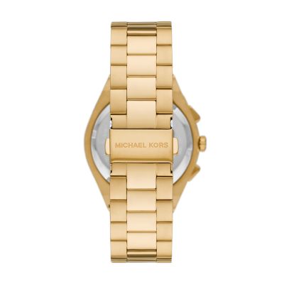 Michael Kors Lennox Chronograph Gold-Tone Watch MK9120 - Stainless Watch Station Steel 