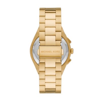 Michael Kors Lennox Chronograph Stainless - Station Gold-Tone - Watch MK9120 Steel Watch