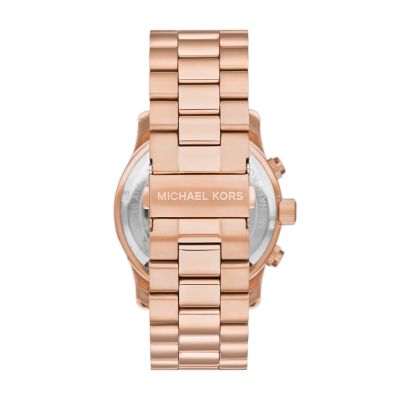 Michael Kors Runway Chronograph Rose Gold-Tone Stainless Steel