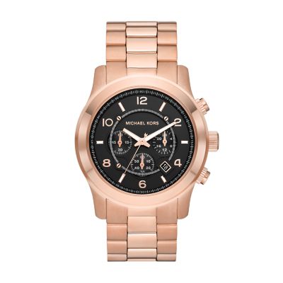 Michael Kors Runway Chronograph Rose Gold-Tone Stainless Steel