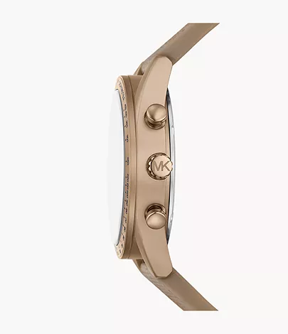 Michael Kors Accelerator Chronograph Beige Gold Nylon Watch - MK9145 - Watch  Station