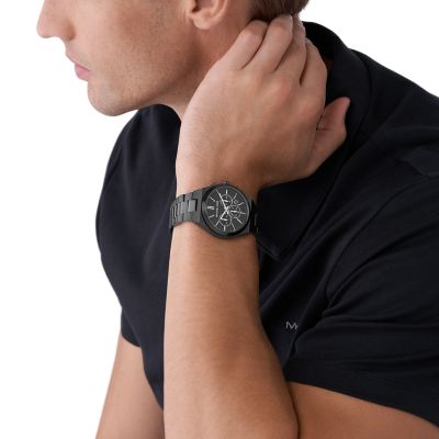 Michael Kors Lennox Chronograph Black Stainless Steel Watch - MK9146 - Watch  Station