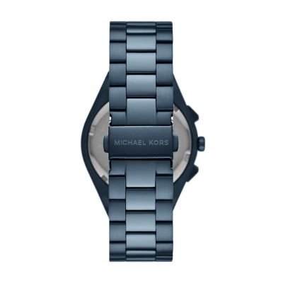 Michael Kors Watch - Station Lennox Chronograph Stainless Steel Blue MK9147 - Watch