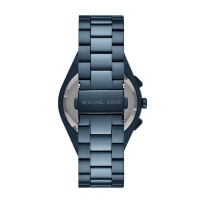 Michael kors blue stainless steel watch sale