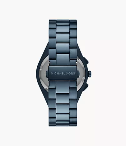 Michael Kors Lennox Chronograph Blue Stainless Steel Watch - MK9147 - Watch  Station