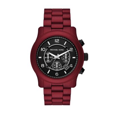 Mens red michael kors on sale watch