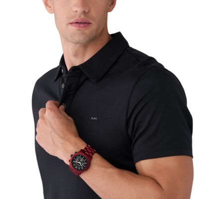 Mens red michael kors watch hot sale