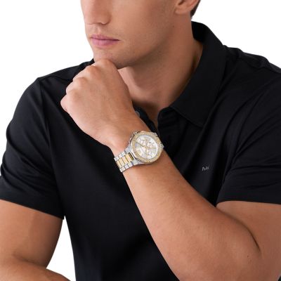 Michael kors men's two tone online watch