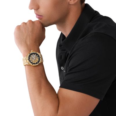 Michael kors skeleton watch on sale mens