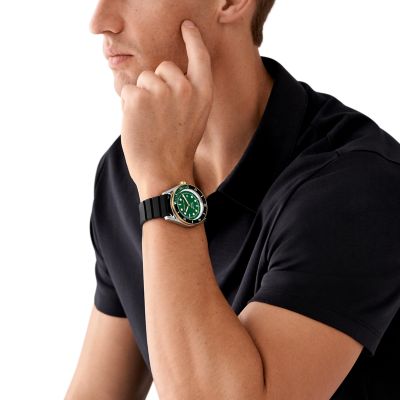 Michael kors black hot sale silicone watch