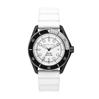 Michael kors silicone watch white sale