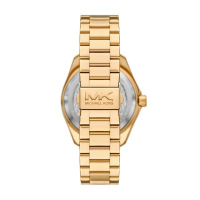 Michael Kors Maritime Three-Hand Date Gold-Tone Stainless Steel 