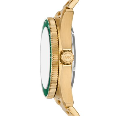 Michael Kors Maritime Three-Hand Date Gold-Tone Stainless Steel 