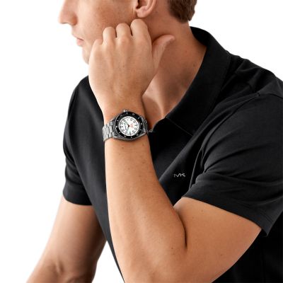 Michael Kors Maritime Three Hand Date Gunmetal Stainless Steel