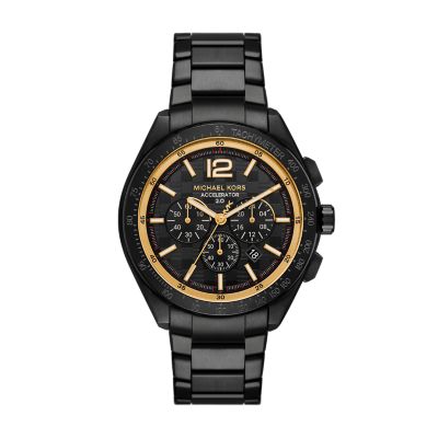 Michael Kors Accelerator 2.0 Chronograph Black Stainless Steel Watch MK9179 Watch Station