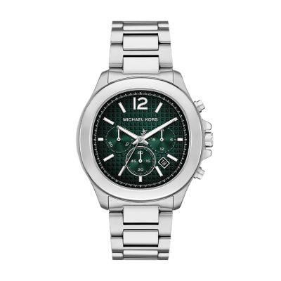 Silber for Michael Kors Uhr Chronograph Sage Edelstahl anthrazit