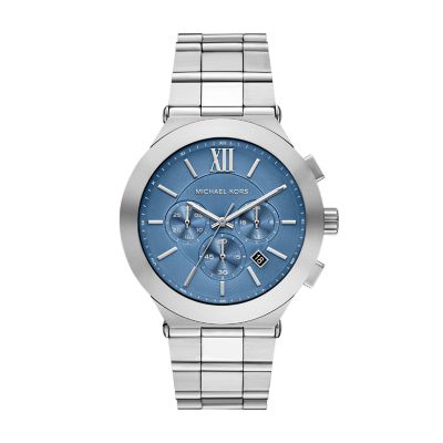 Argenté for Montre Billie Michael Kors chronographe en acier inoxydable, bicolore