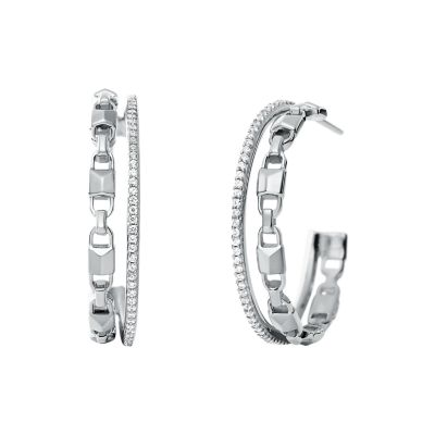 michael kors diamond hoop earrings