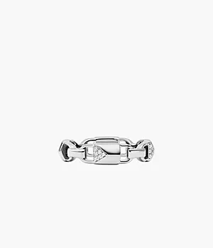 Michael Kors Women's Sterling Silver Padlock Ring